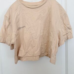 Pangaia Light Beige Crop Tee XS